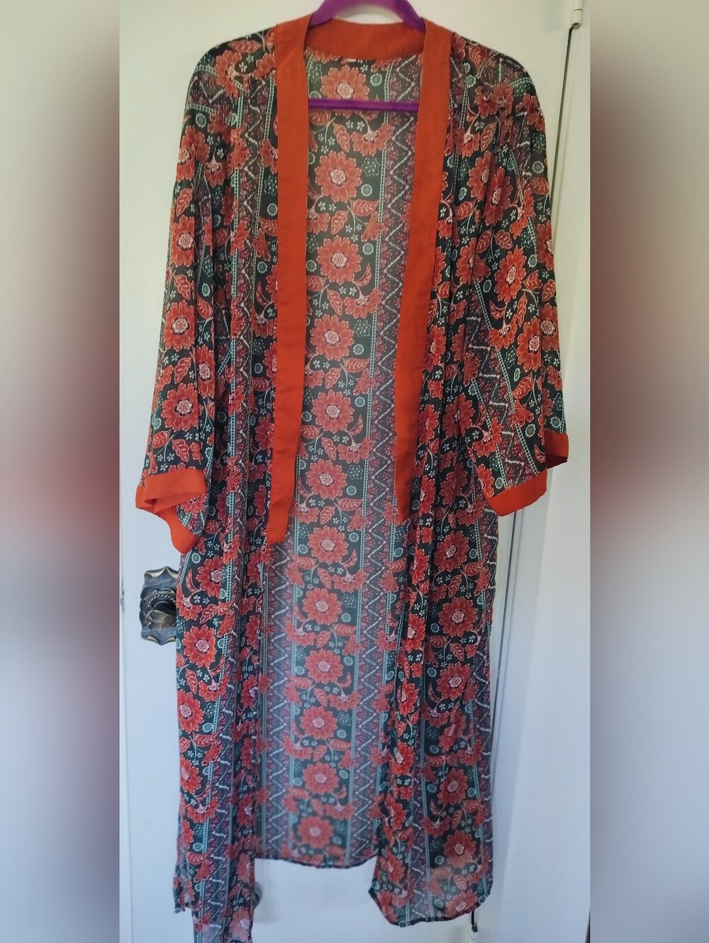 Boho Floral Open-Front Kimono – Lightweight Bohemian Duster Cover-Up